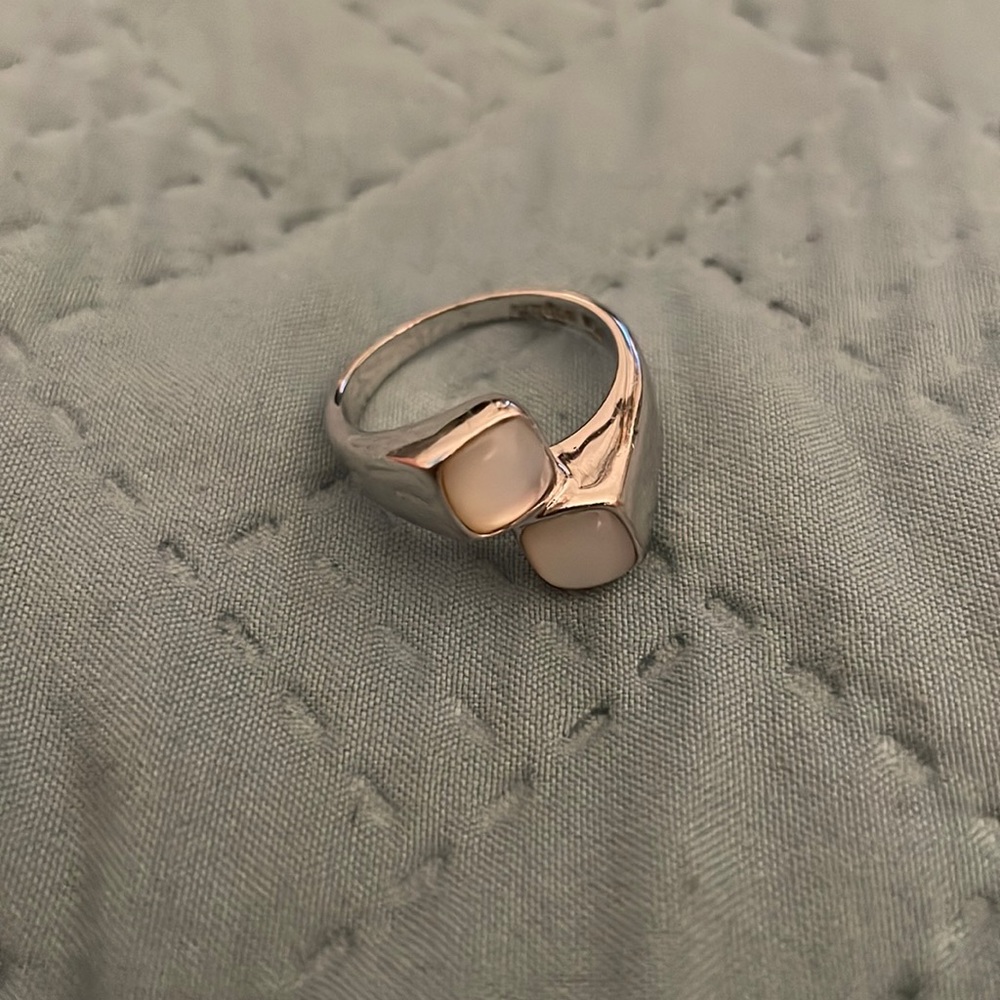 Silver ring.